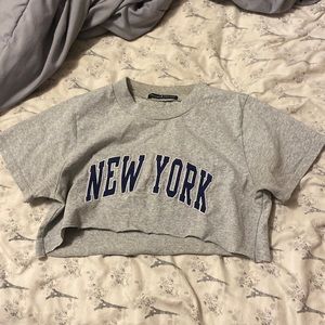 cropped new york shirt